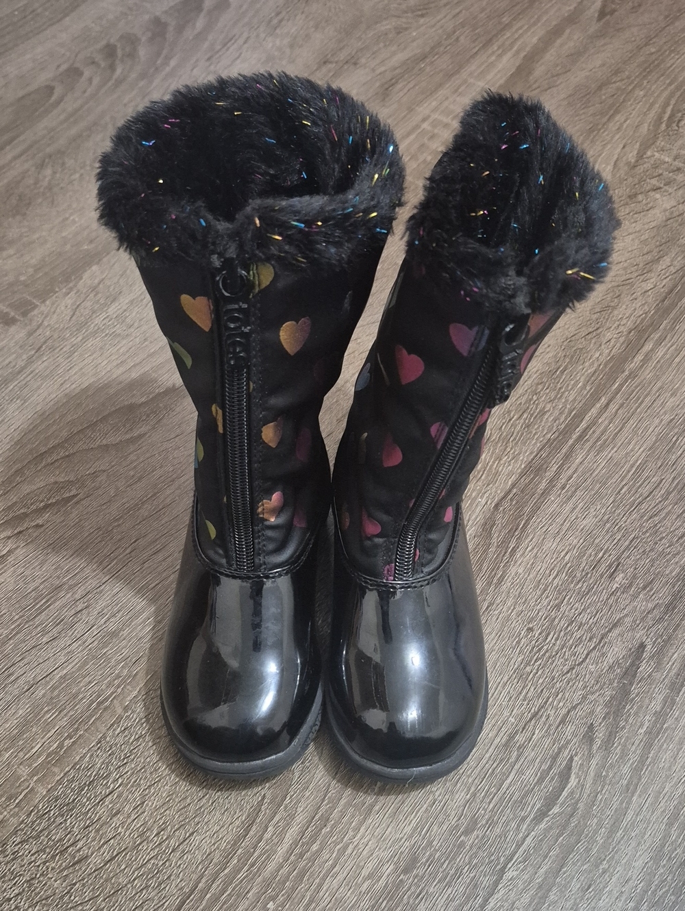 totes Black Faux-Fur Lined Weather Resistant Boot
